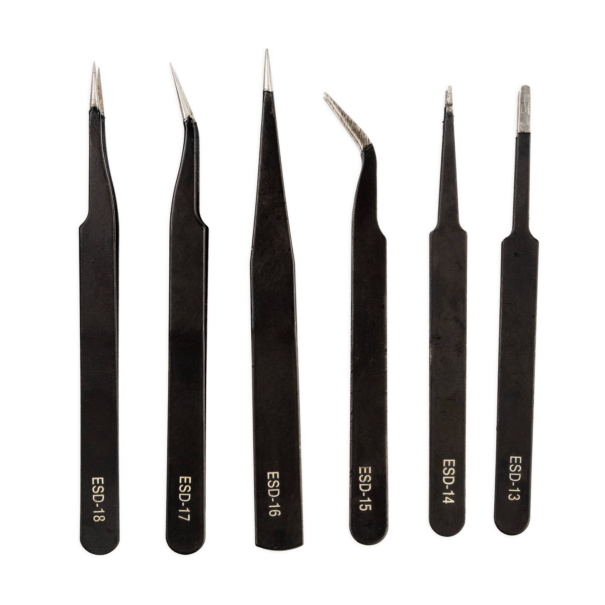 12 Piece Precision Tweezer Set with Case by Bead Landing™